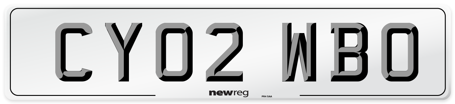 CY02 WBO Number Plate from New Reg